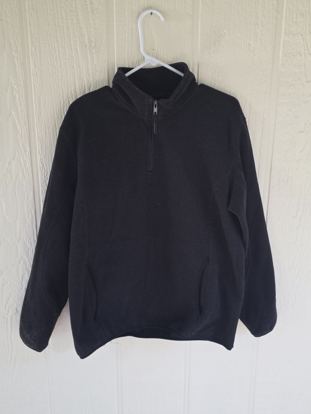 Men's Powder River Outffitters Black Quarter-Zip Pullover Sweater, Size Medium